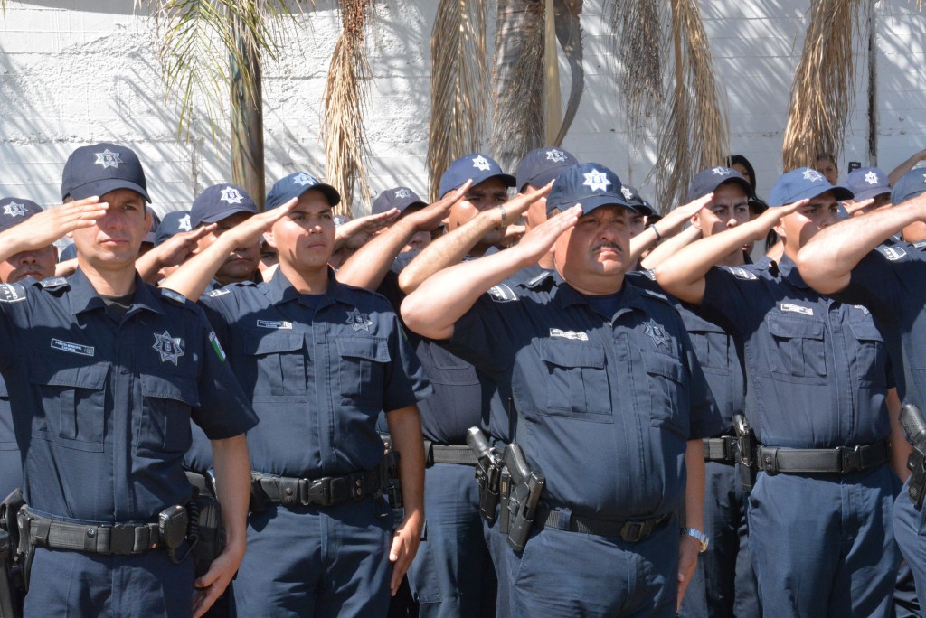 Ceremonia luctuosa del policía Fortunato Pérez Contreras