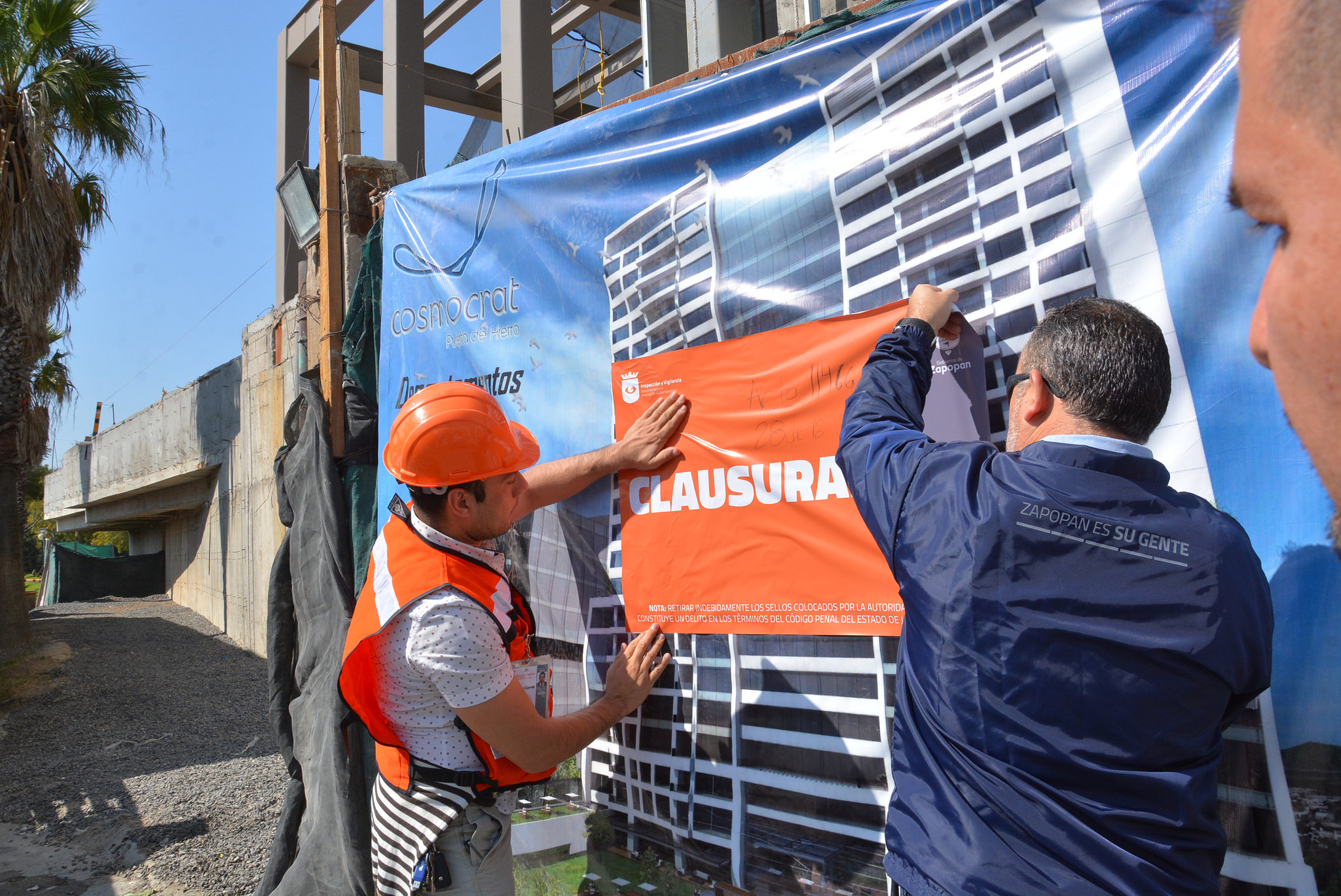 Inspección y Vigilancia clausura obra de edificación en Puerta de Hierro