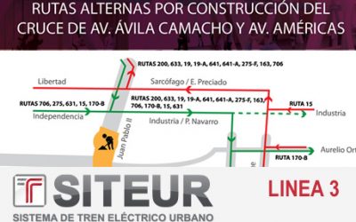 Anuncia SITEUR cierres viales por construcción de la Estación Basílica de Línea 3