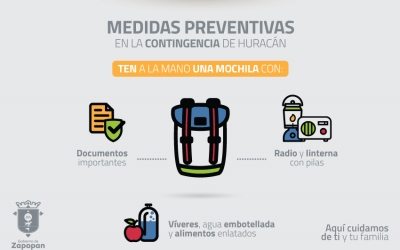 Recomendaciones preventivas ante el huracán Patricia