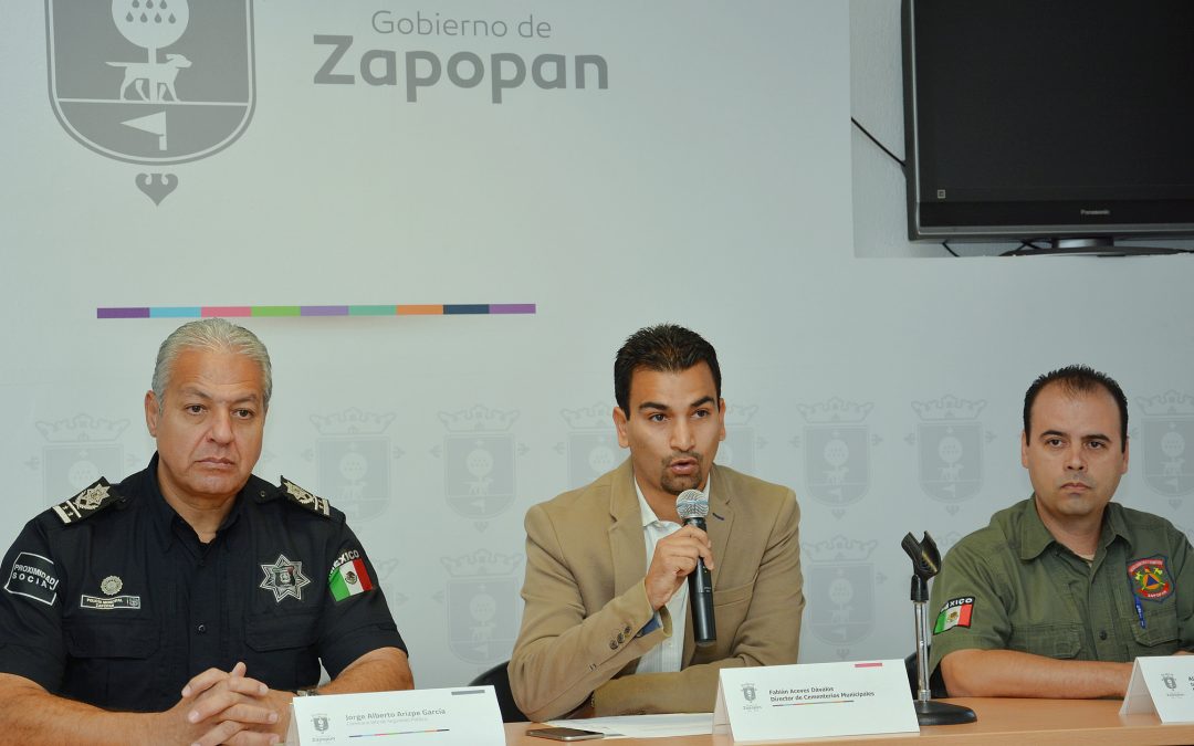 Anuncia Zapopan operativo para resguardar la seguridad de los 250 mil visitantes que acudirán a los cementerios por el Día de Muertos