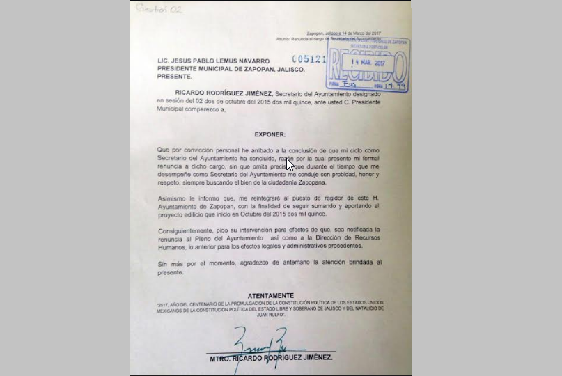Ricardo Rodríguez se reintegra a regiduría; avalará mañana Pleno del Ayuntamiento a sucesor