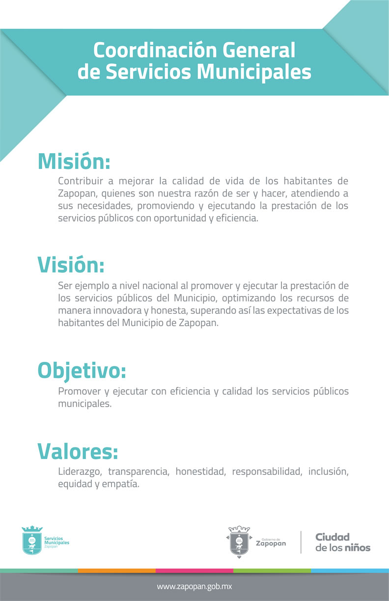 Coordinación General de Servicios Municipales Gobierno Municipal de Zapopan Coordinación General de Servicios Municipales Gobierno Municipal de Zapopan