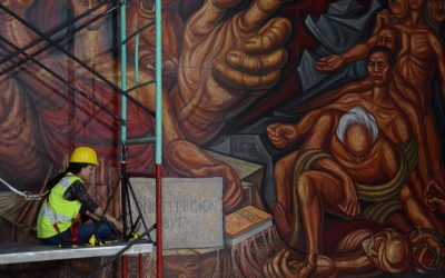 Inicia Zapopan restauración de mural ubicado en el Palacio Municipal