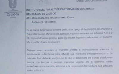 Exhorta Zapopan a candidatos a no utilizar anuncios irregulares