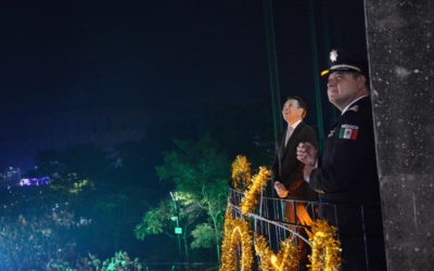 Preside Pablo Lemus la ceremonia del Grito de Independencia de México en Centro Histórico