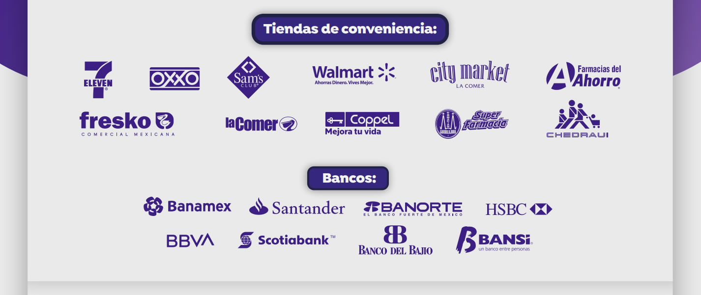 Puedes pagar en tiendas de conveniencia y bancos